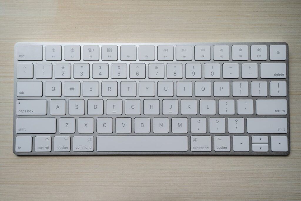 silver and white computer keyboard