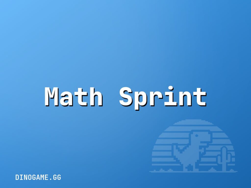Math Sprint — play free on Dinogame
